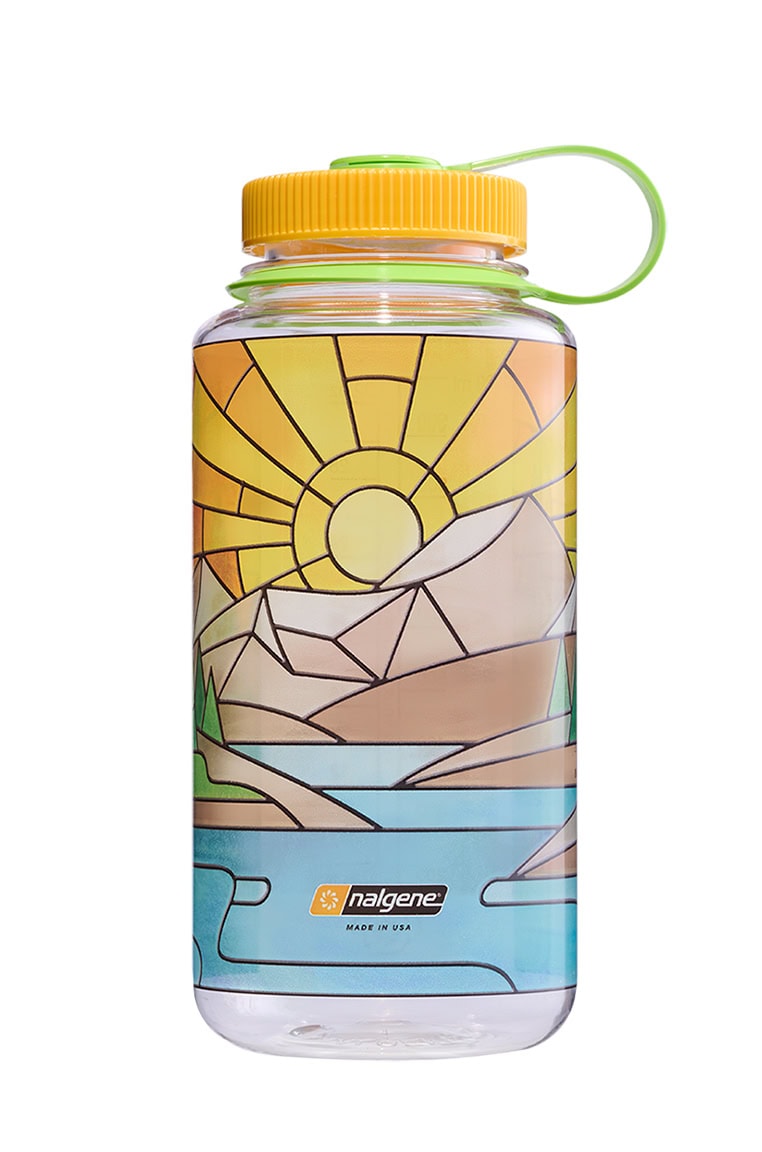 32oz Wide Mouth Stained Glass Print Bottles